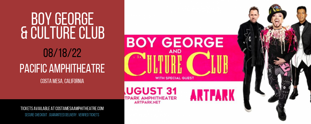 Boy George & Culture Club at Pacific Amphitheatre tickets Boy George & Culture Club at Pacific Amphitheatre