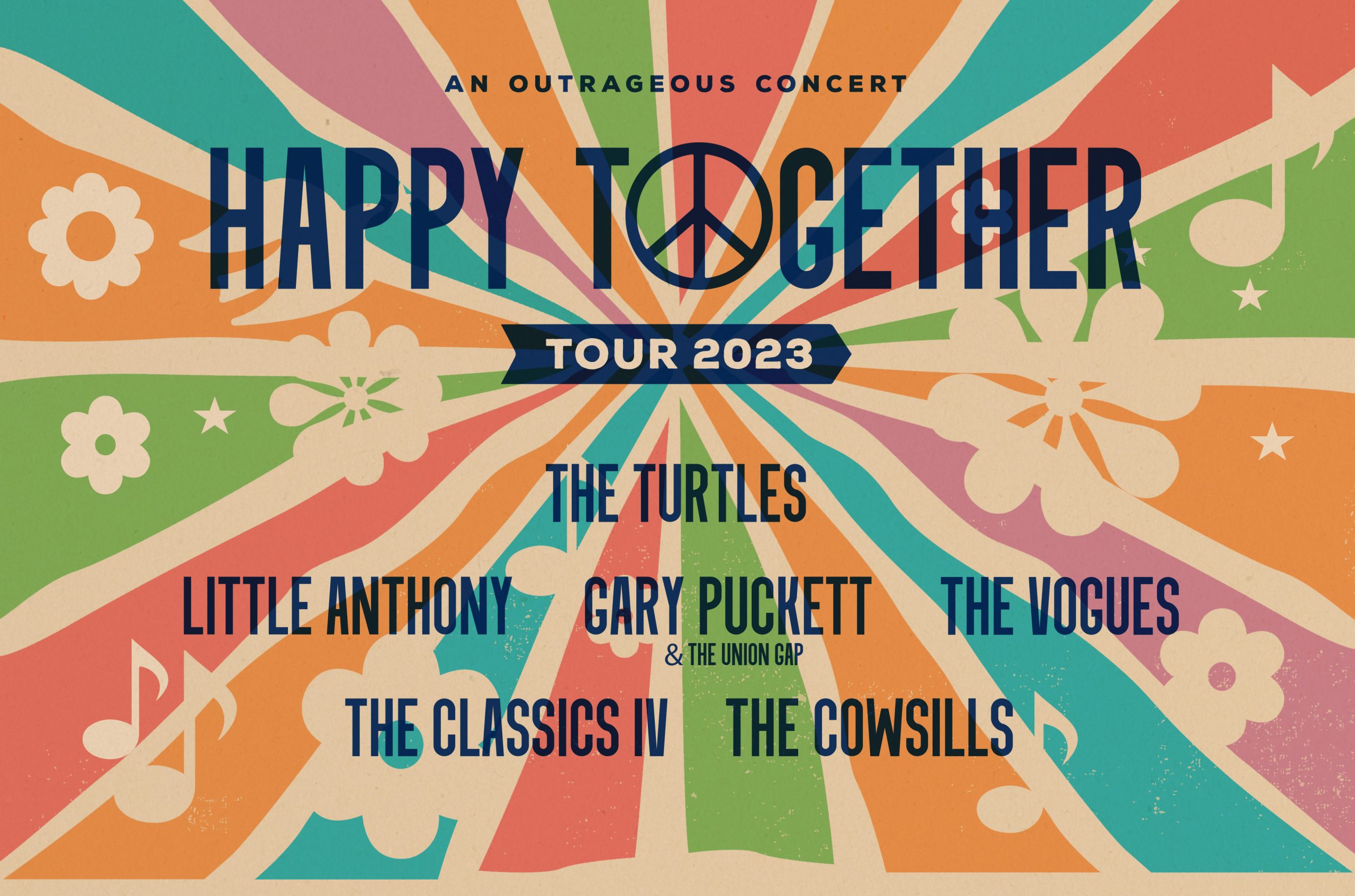 Happy Together Tour: The Turtles, Little Anthony, The Vogues, The Classics IV & The Cowsills at Pacific Amphitheatre